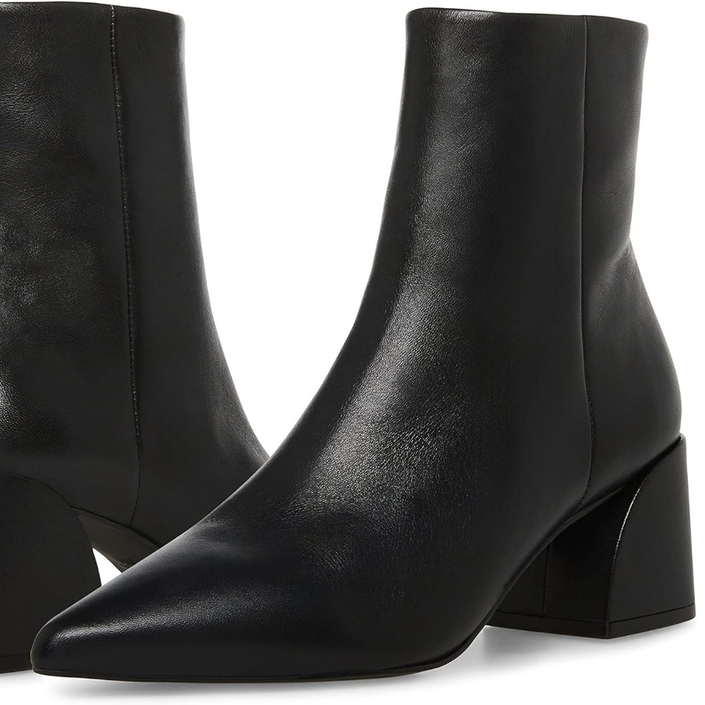 Steve Madden Faris Leather Black Bootie Size 9